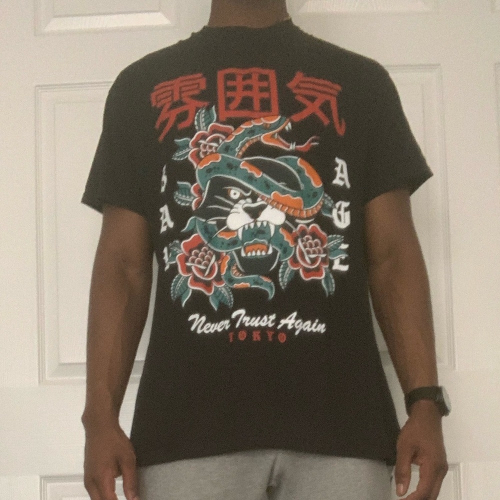 Black graphic tee